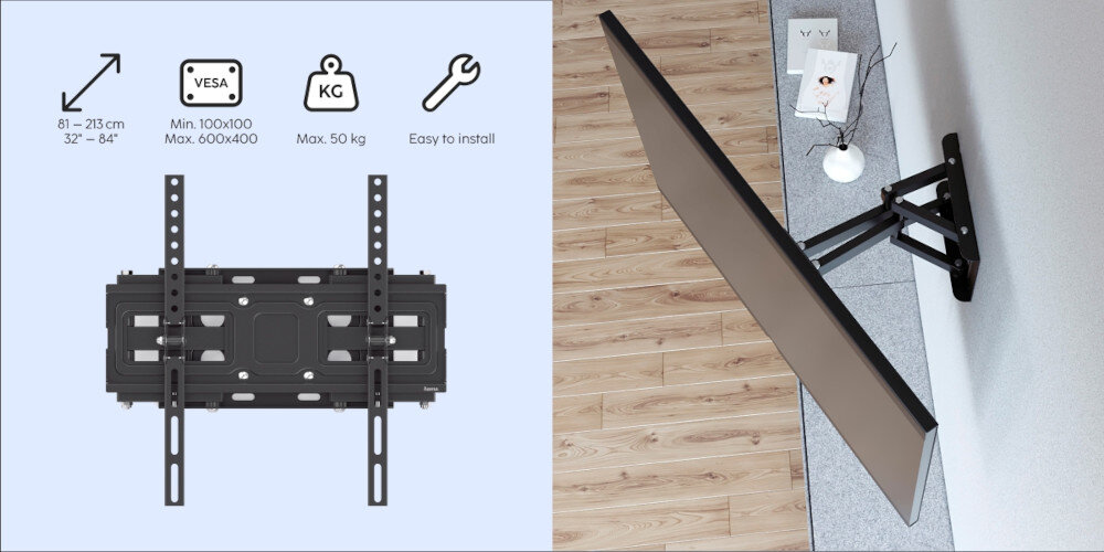 Uchwyt HAMA do TV 32-84 cali Fullmotion 220831 - Kompatybilność