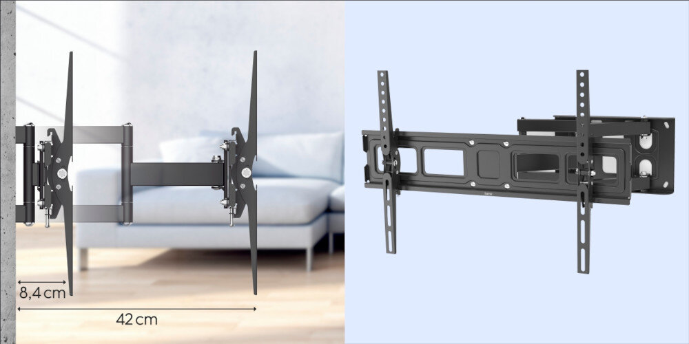 Uchwyt HAMA do TV 32-84 cali Fullmotion 220831 - Bezpieczeństwo i stabilność