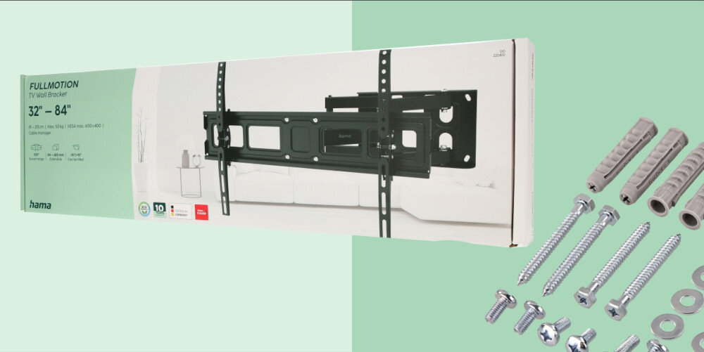 Uchwyt HAMA do TV 32-84 cali Fullmotion 220831 - Ekologiczne opakowanie