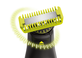 Golarka OneBlade z ostrzem umożliwiającym golenie, stylizowanie, przycinanie.