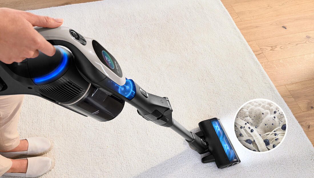 Odkurzacz BOSCH Unlimited 10 BBS1041GQC Technologia MicroClean™ podświetlenie LED sensor pierścień MicroClean™