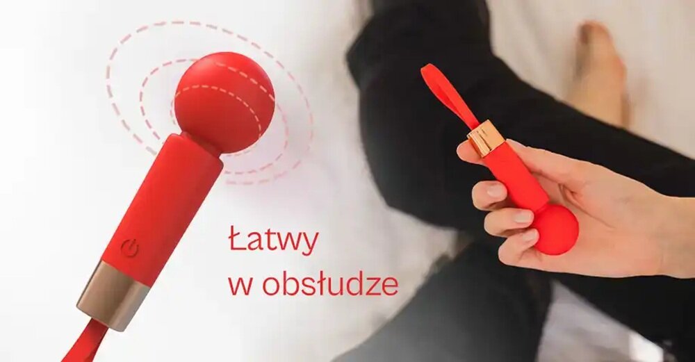 Masażer BEAUTIFLY RubyGlow Sphere 9 trybów wibracji, dopasowane do potrzeb, cicha praca, większy komfort