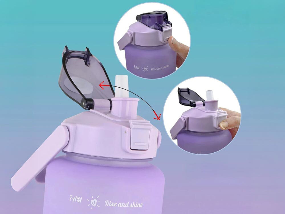 Butelka plastikowa EXTRALINK BUT-190 Fioletowo-zielony Wygoda użytkowania Ergonomiczna konstrukcja praktyczny uchwyt dobrze leży w dłoni i łatwo się ją przenosi  Nakrętka jest szczelna