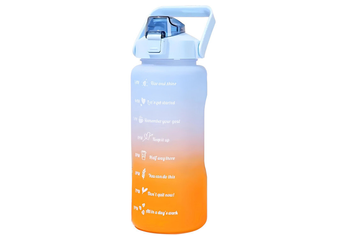 Butelka plastikowa EXTRALINK BUT-992 Pomarańczowo-niebieski Wsparcie w aktywnym stylu życia Lekka konstrukcja poręczny pasek na nadgarstek praktyczne rozwiązanie