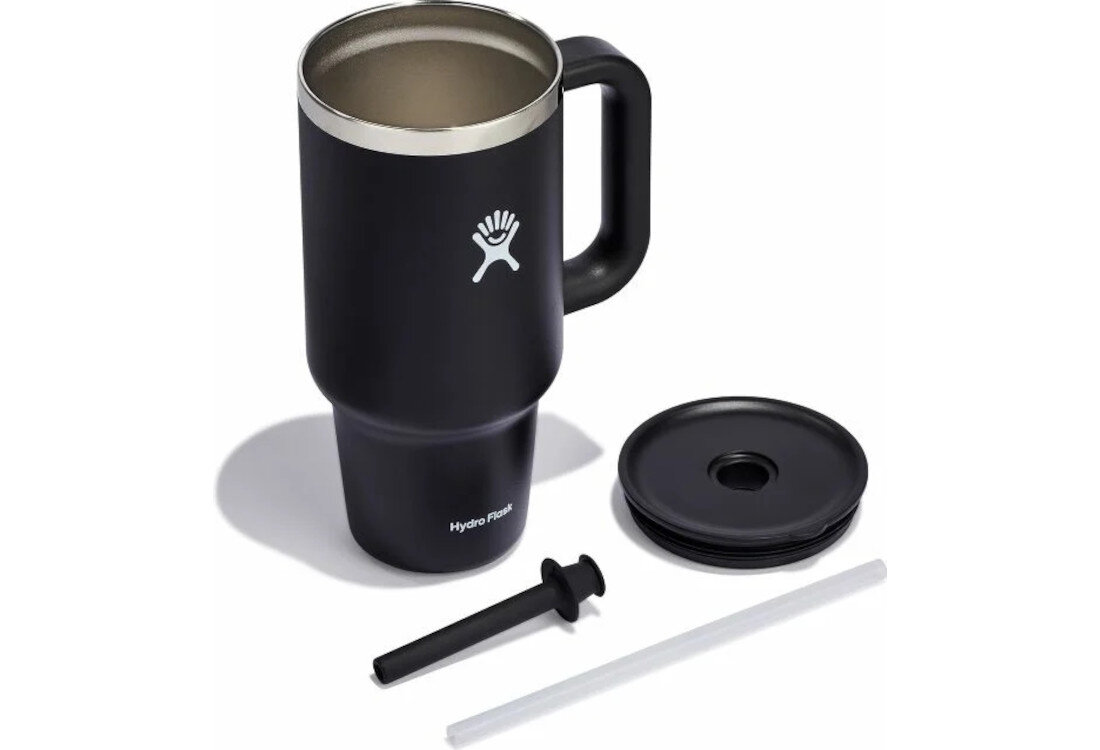 Kubek termiczny HYDRO FLASK All Around Travel Tumbler Czarny 1180 ml Czysty smak i higiena nie przejmuje zapachów ani smaków brak BPA bezpieczeństwo użytkowania Możliwość mycia w zmywarce
