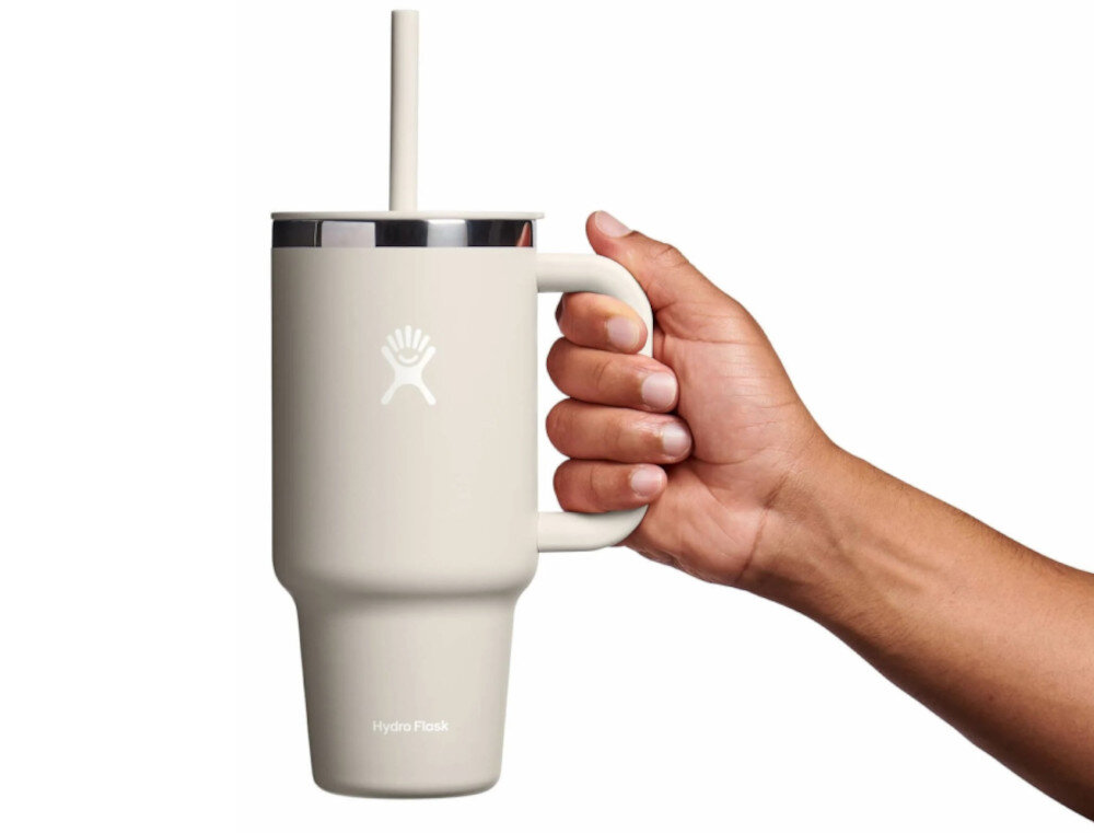 Kubek termiczny HYDRO FLASK All Around Travel Tumbler Biały 946 ml Komfort picia w podróży Elastyczna słomka ułatwienie bezpieczeństwo i swoboda