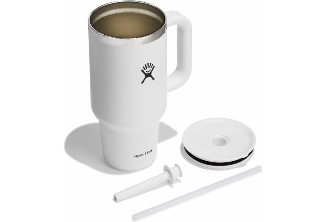 Kubek termiczny HYDRO FLASK All Around Travel Tumbler Biały 946 ml Czysty smak i higiena nie przejmuje zapachów ani smaków brak BPA bezpieczeństwo użytkowania Możliwość mycia w zmywarce