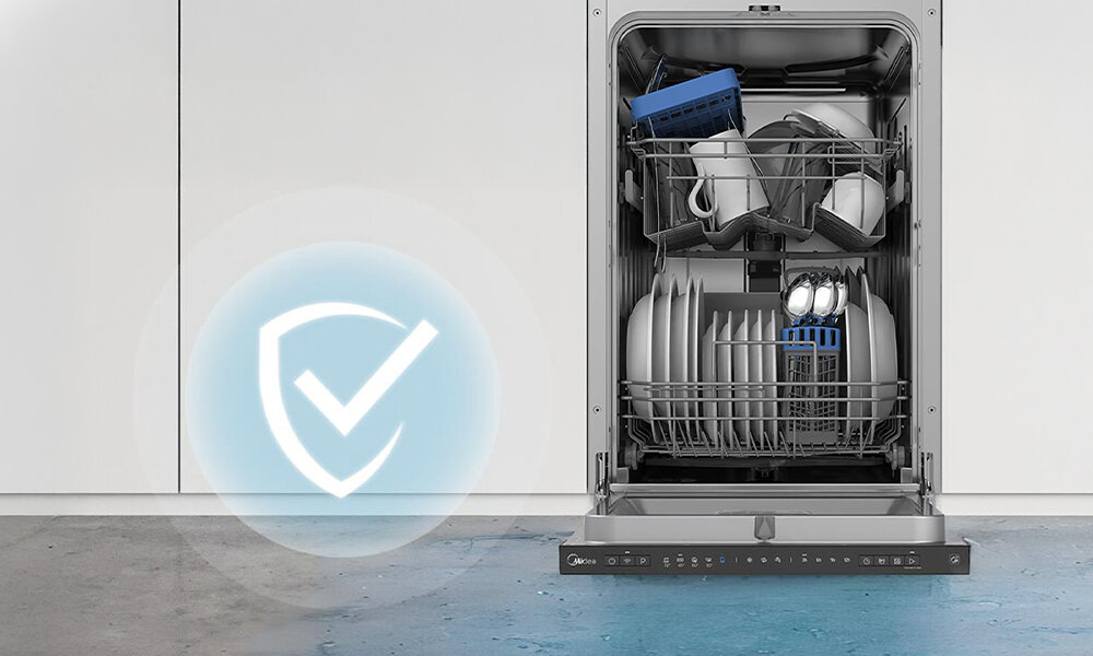 Zmywarka MIDEA MDWEB1004LB-WG cicha praca, elektroniczna blokada przycisków, wygoda i bezpieczeństwo