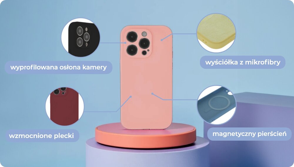 Etui TECTO SHIELD Soft Touch Mag bezpieczenstwo telefon oslona kamera ekran mikrofibra - funkcjonalnosc etui