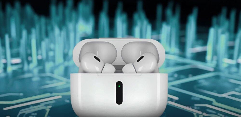 Słuchawki dokanałowe EXTRALINK Lifestyle HarmonySound V1.0 22 godziny pracy akumulatory 30 mAh etui 300 mAh USB-C, sluchawki z etui ładującym na jasnym tle