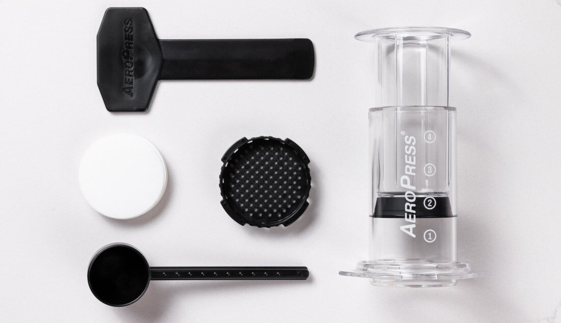 Zaparzacz AEROPRESS Clear Czarny parzenie kawy 3 w 1 Łatwość Obsługi czyszczenie wygoda