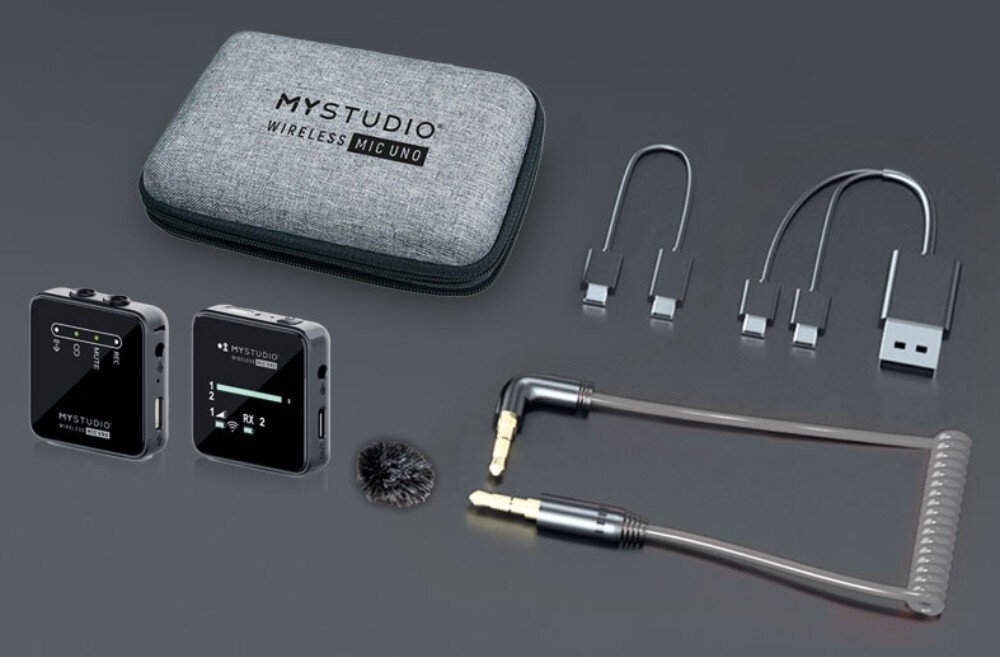 Mikrofon EASYPIX MyStudio Wireless Mic Uno zestaw akcesoria