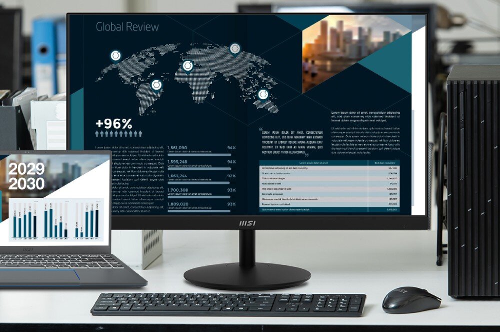 Monitor MSI Pro MP271A 27 1920x1080px IPS 100Hz 1 ms [MPRT] porty złącza podłączenie