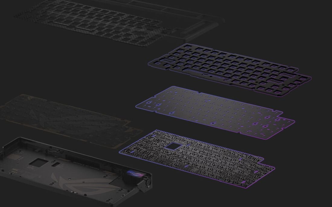 Klawiatura ASUS ROG Azoth Extreme - dwie warstwy PORON