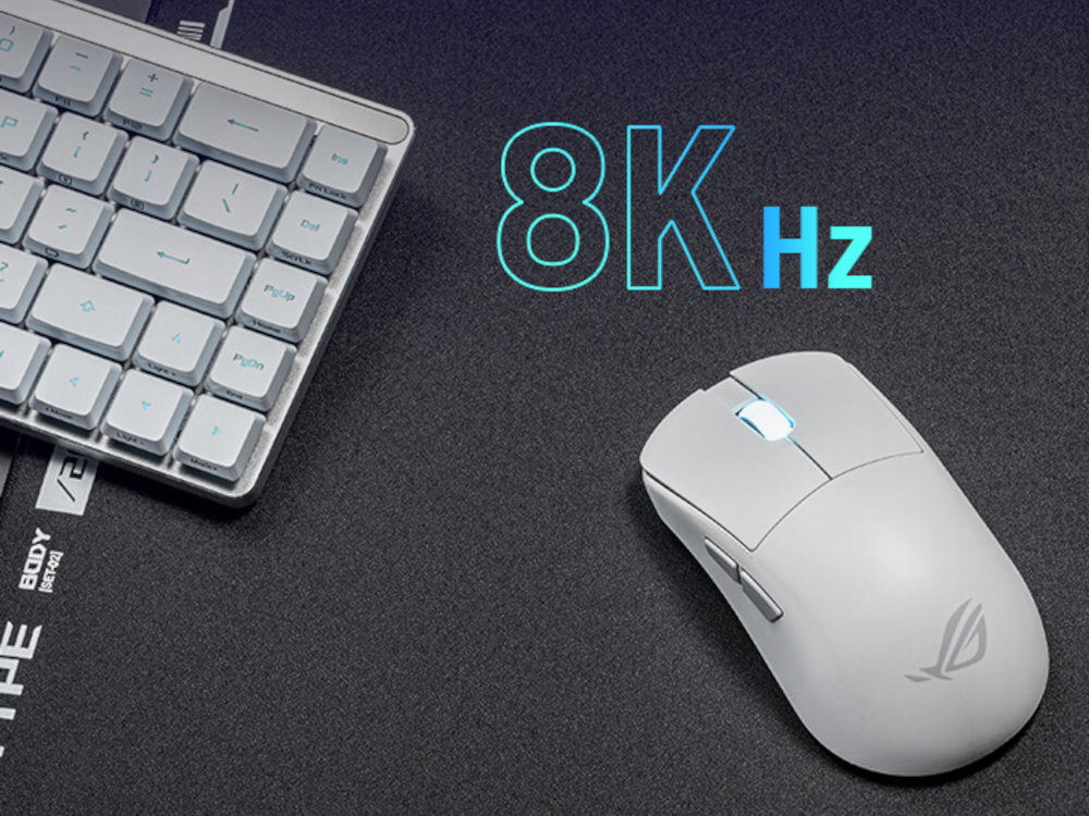 Mysz ASUS ROG Harpe Ace Mini półsymetrycznym standardowej myszki Harpe Ace mniejszym, ulepszonym kształcie 49-gramowej gładkiej, matowej powłoce