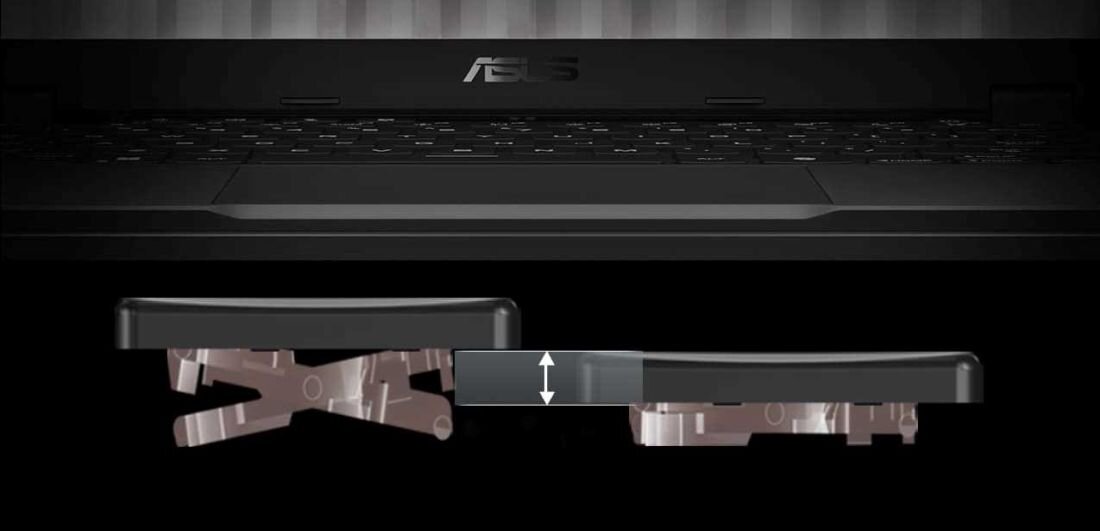 Laptop ASUS TUF Gaming A14 - Wygodne klawisze