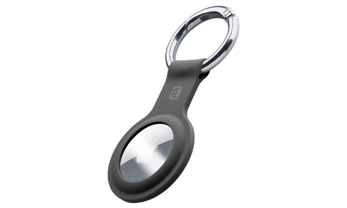 CELLULARLINE Key Ring AirTag w etui na bialym tle