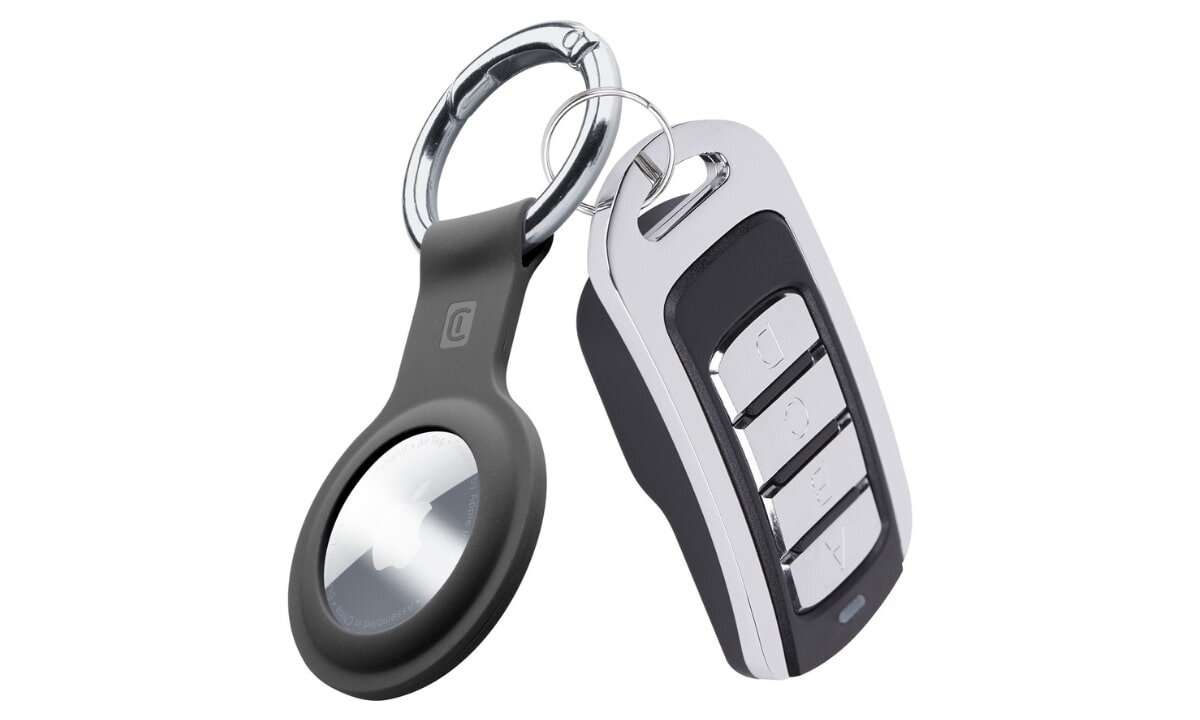 CELLULARLINE Key Ring mechanizm przypinania i odpinania AirTaga Karabińczyk solidna konstrukcja