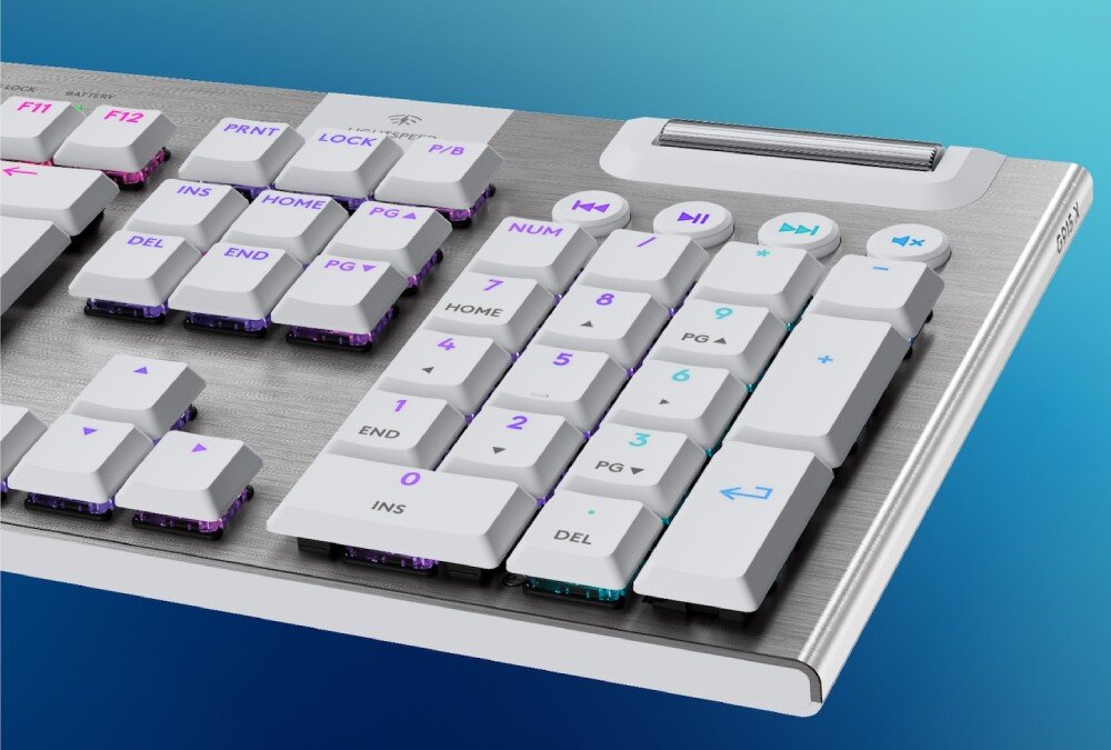 Klawiatura LOGITECH G915 X Lightspeed Biały wykonanie materiały nakładki