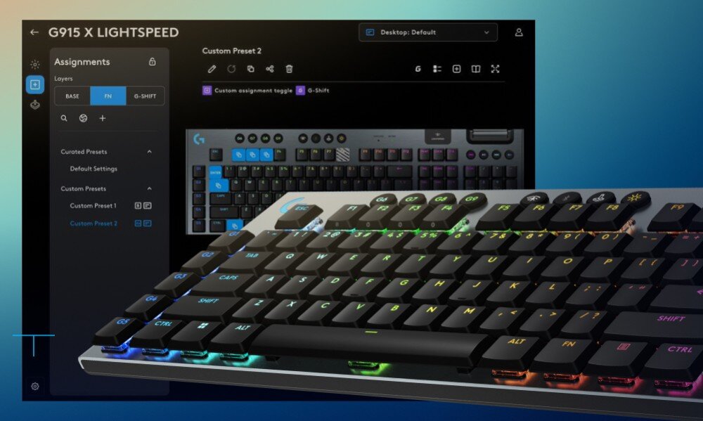 Klawiatura LOGITECH G915 X Lightspeed Biały podświetlenie kolory oprogramowanie