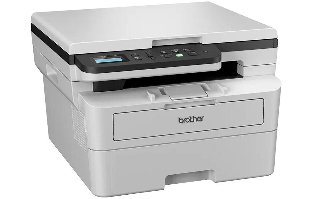 Urządzenie wielofunkcyjne BROTHER DCP-B7620DW Automatyczny druk dwustronny, Wi-Fi prezentacja urządzenia na białym tle pod kątem rozdzielczość druku wyraźny tekst wydruki korespondencja biurowa