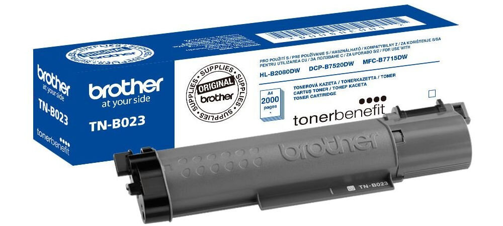 Urządzenie wielofunkcyjne BROTHER DCP-B7620DW Automatyczny druk dwustronny, Wi-Fi toner na białym tle do 2000 stron