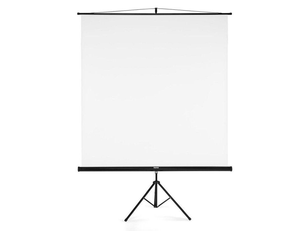 Ekran do projektora na statywie Hama 180x180 2w1 ekran z regulacja rozwiniety ekran projektora 