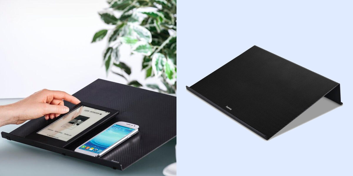 Podstawka pod laptopa HAMA 126812 Czarny
stylowa podstawka, smartfon na podstawce, niebieskie tło, podstawka