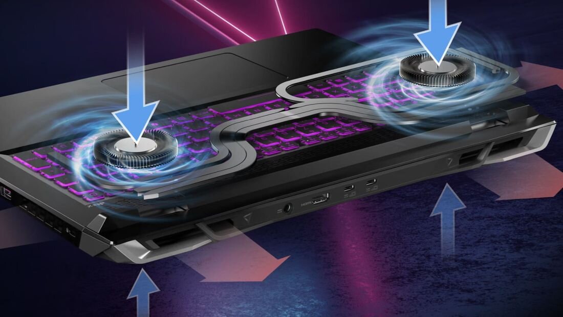 Laptop ACER Nitro 17 - Doskonałe chłodzenie