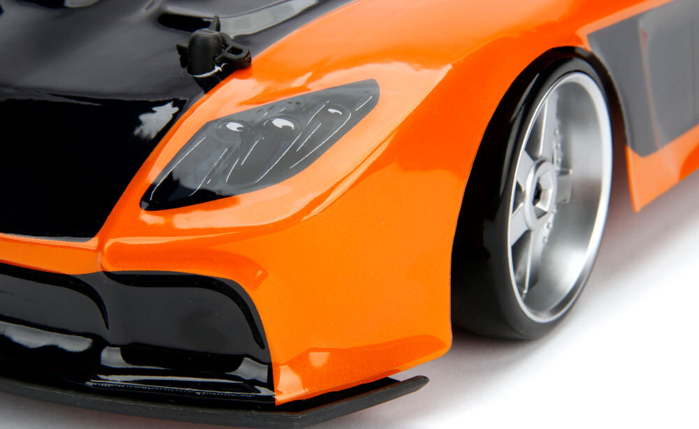 Samochód zdalnie sterowany JADA TOYS Szybcy i wściekli Mazda RX-7 253209001 funkcja turbo maksymalna prędkość 8 km/h dynamiczna i ekscytująca jazda