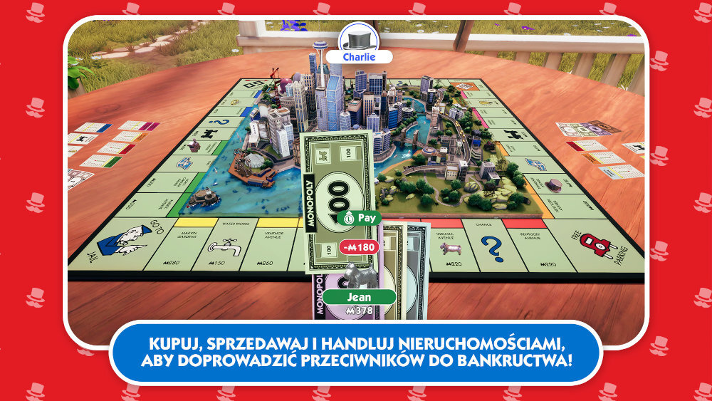 Gra Monopoly szczegółowemu miasta Monopoly Poruszaj się po planszy odkrywaj miasto szpieguj przeciwników