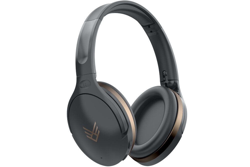 Słuchawki nauszne AUDEEO Serene Hush Pro membrany 40 mm pasmo 20-20000 Hz akustyka, słuchawki nauszne po skosie na białym tle