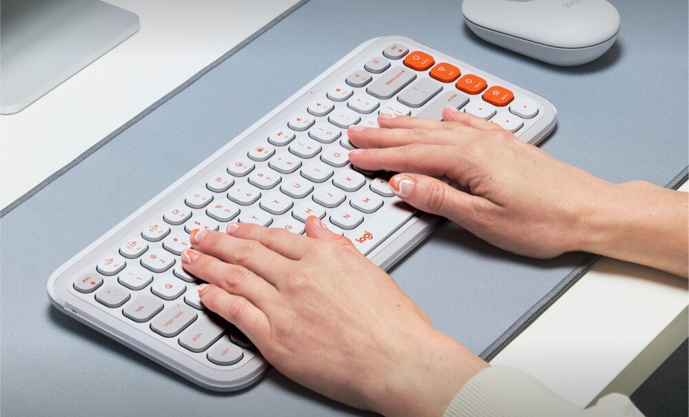 Klawiatura LOGITECH POP ICON Keys Off White opis
