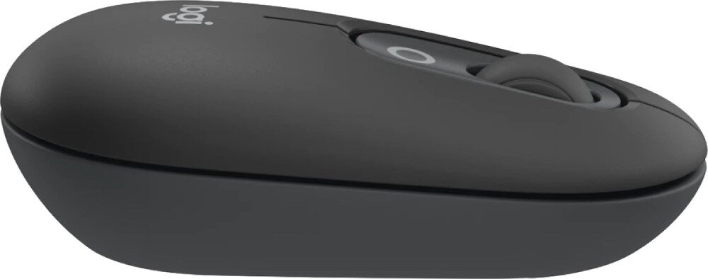 Mysz LOGITECH POP Mouse Graphite zdjęcie myszki od boku na białym tle łączność Bluetooth
