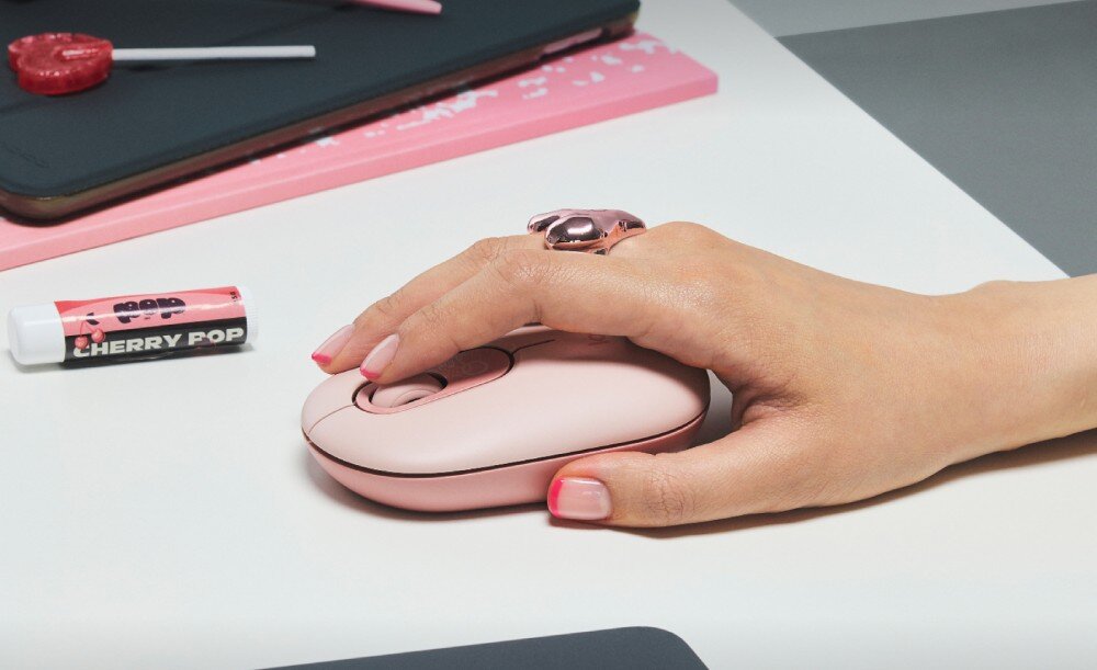 Zestaw LOGITECH POP ICON Combo Rose mysz rolka tryby szybkość