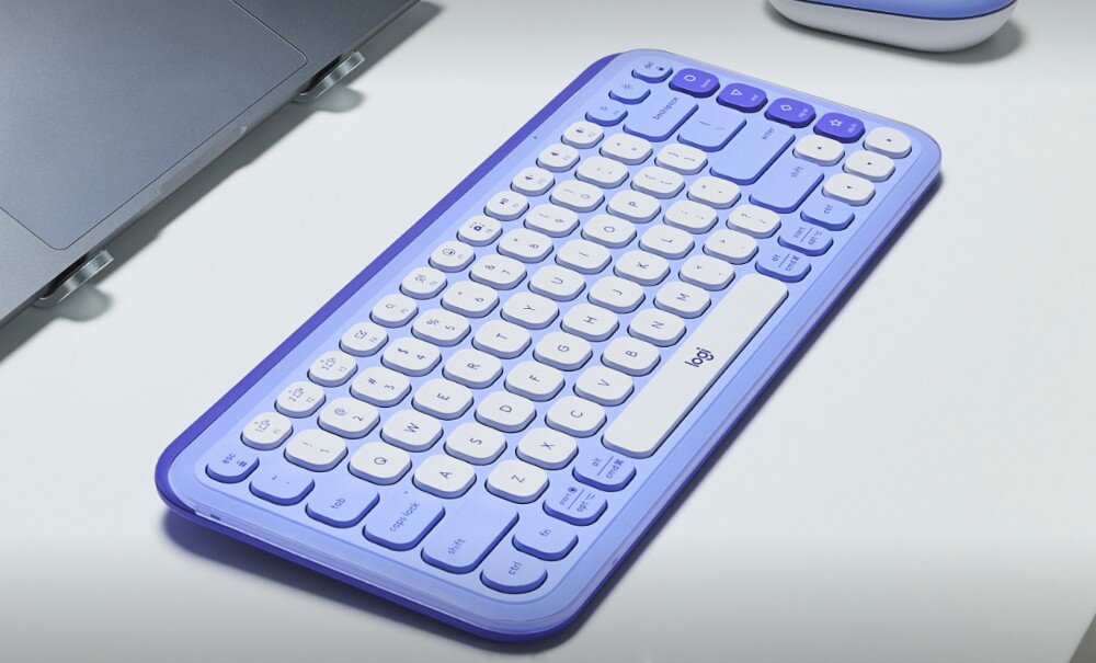Zestaw LOGITECH POP ICON Combo Lilac klawiatura mysz głośność kliknięcia klawisze