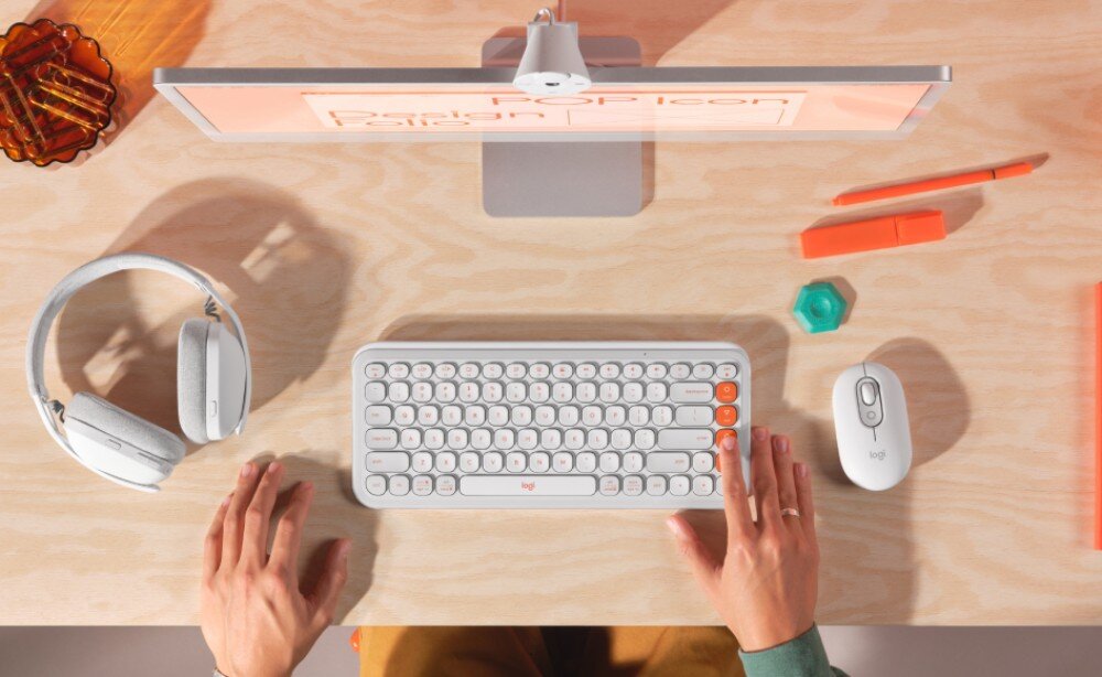 Klawiatura LOGITECH POP ICON Keys Graphite zasilanie baterie czas działania