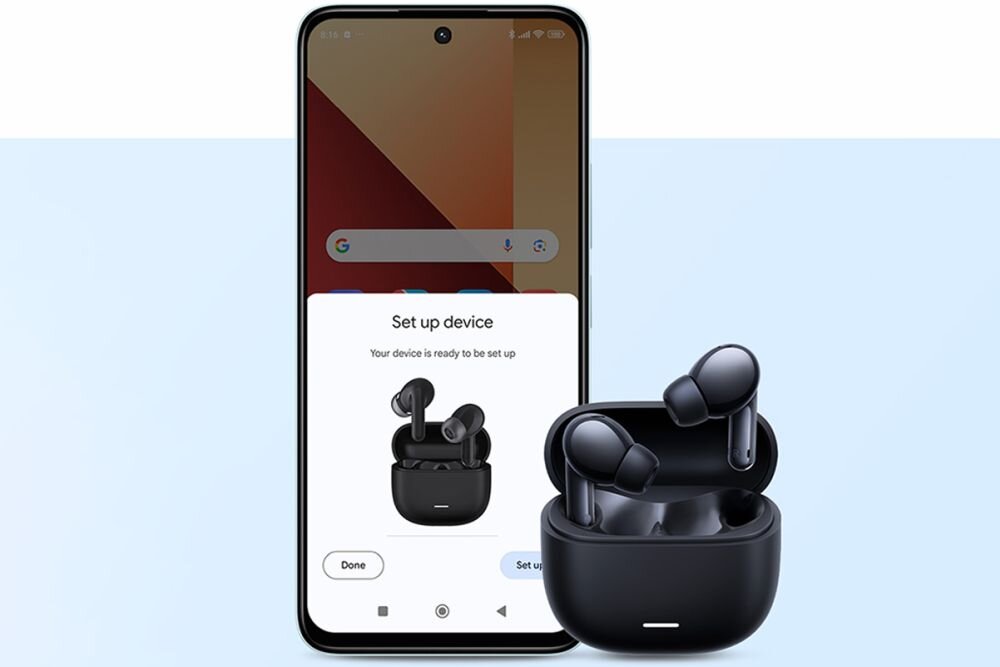 Słuchawki dokanałowe XIAOMI Redmi Buds 6 Lite ANC aplikacja funkcje kontrola