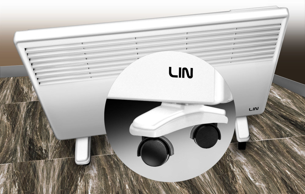 GRZEJNIK KONWEKTOROWY LIN LI-AKH2000 Mobilność i łatwość przemieszczania obrotowe kółka praktyczny funkcjonalny