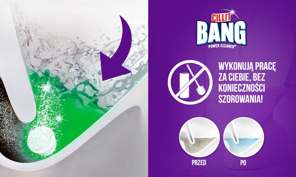 Kostka do WC CILLIT BANG Cillit Bang WC: Power Tabs Świeżość 6 szt.
