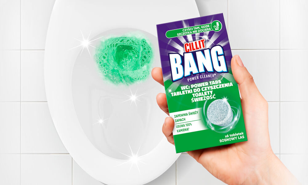 Kostka do WC CILLIT BANG Cillit Bang WC: Power Tabs Świeżość 6 szt.