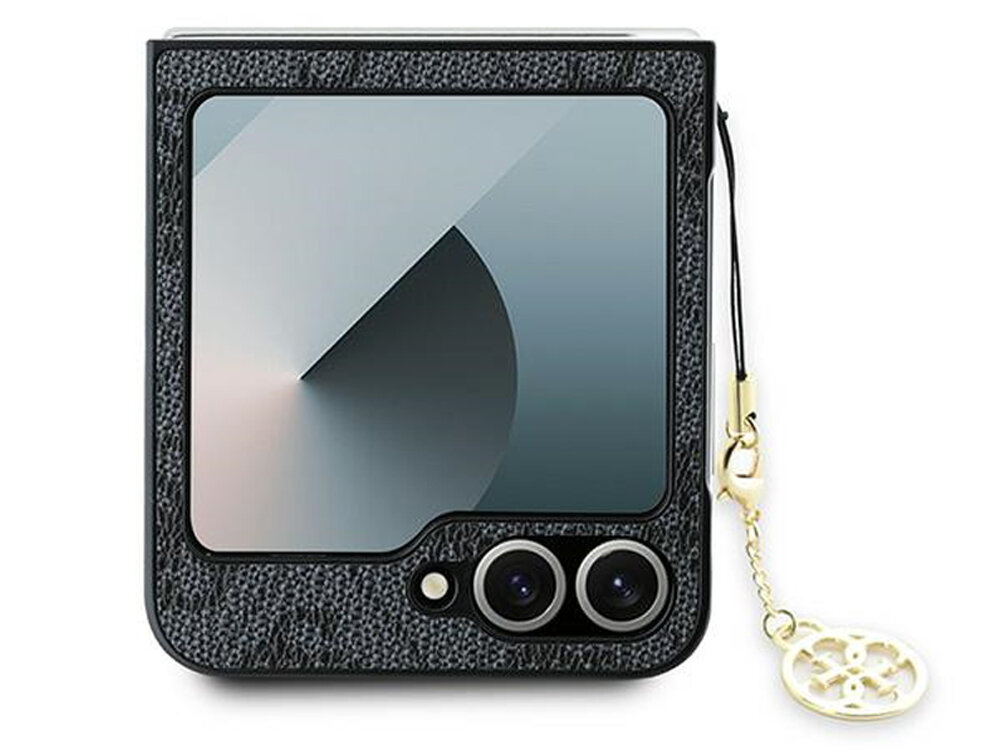 Etui GUESS 4G Charm do Samsung Galaxy Z Flip 6 Czarny zarysowanie uszkodzenia zabezpieczenie ekran