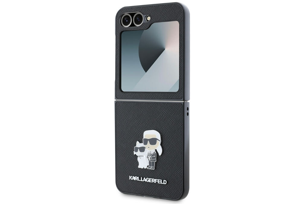 Etui KARL LAGERFELD Saffiano Metal Pin
			do Samsung Galaxy Z Flip 6 Czarny
            ochrona przed zarysowaniami wstrząsami uderzeniami podwyższone krawędzie wokół ekranu i aparatu staranne dopasowanie wycięcia