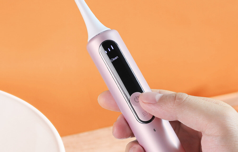 Szczoteczka soniczna BITVAE S3 Różowy kilka trybów pracy różne oczekiwania white clean sensitive tongue smart pozbycie się przebarwień dokładne wyszczotkowanie zębów bez uszkodzeń dziąseł czyszczenie języka regulacja intensywności na 3 poziomach zainstalowanie aplikacji dodatkowe 6 poziomów dbanie o higiene jamy ustnej dostosowanie do indywidualnych potrzeb maksymalny komfort i skuteczność