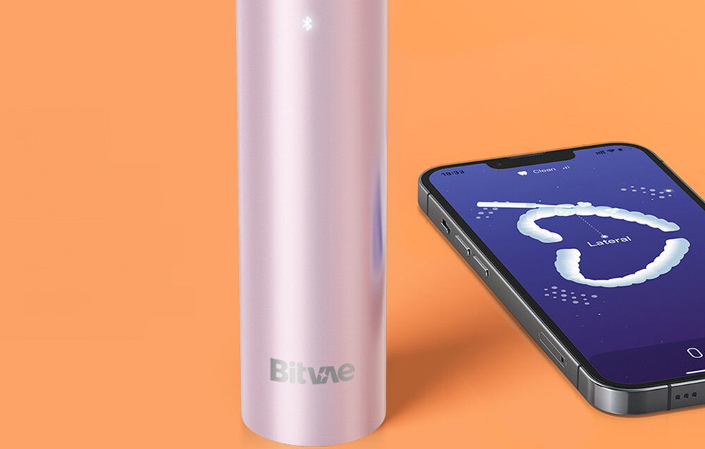 Szczoteczka soniczna BITVAE S3 Różowy inteligentny timer co 30 sekund przypomina o zmianie strefy mycia po 2 minutach automatycznie się wyłącza dokładnie oczyszczone zęby oszczędność czasu wygoda codziennej higieny jamy ustnej