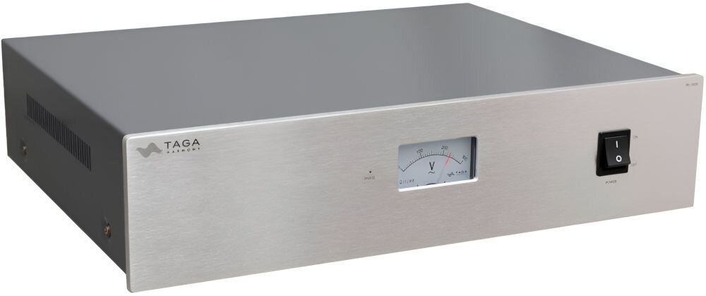 TAGA HARMONY PC-7000 kondycjoner sieciowy ochrona obwodów wydłużenie żywotności sprzętu, urządzenie pod skosem na białym tle