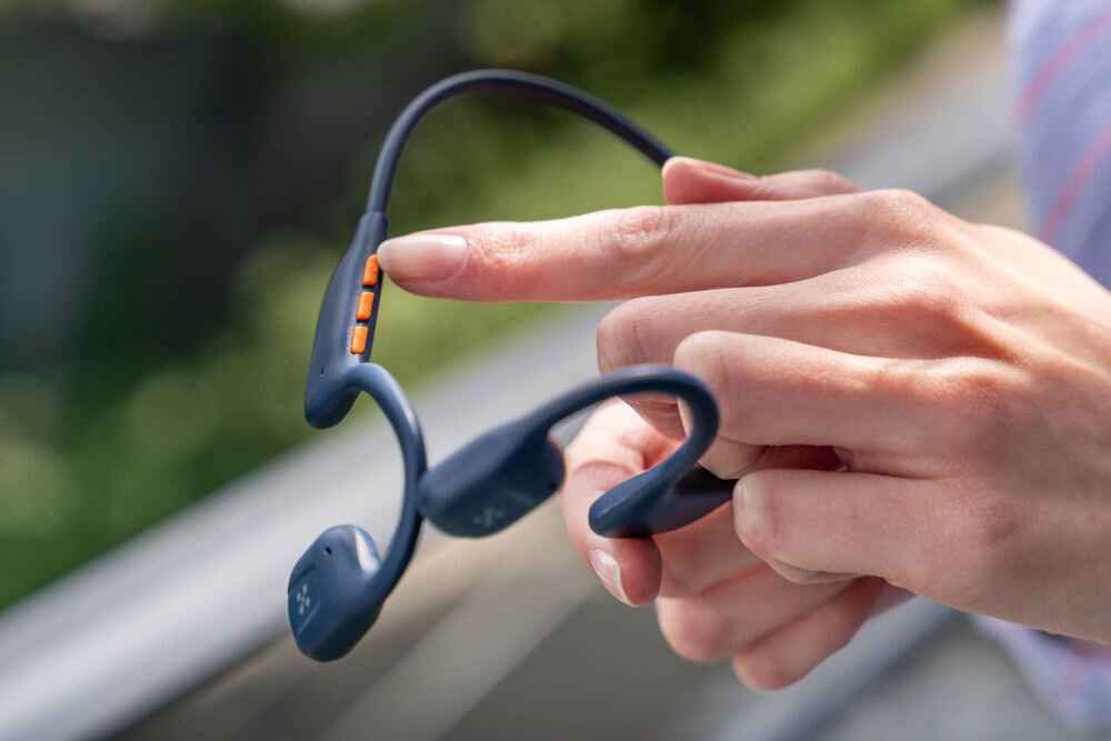 Słuchawki powietrzne XMUSIC XWS500B Niebeski otwarta konstrukcja, komfort słuchania, świadomość otoczenia, do miasta i biura