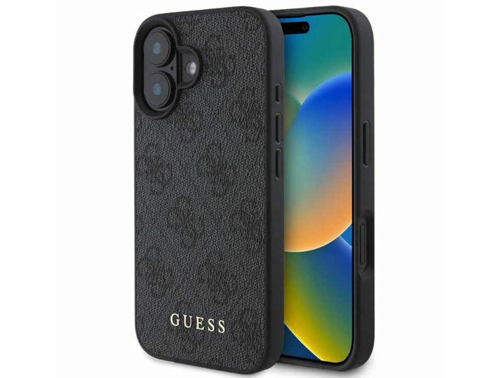 Etui GUESS 4G Classic do Apple iPhone 16 Czarny pokrowiec case etui