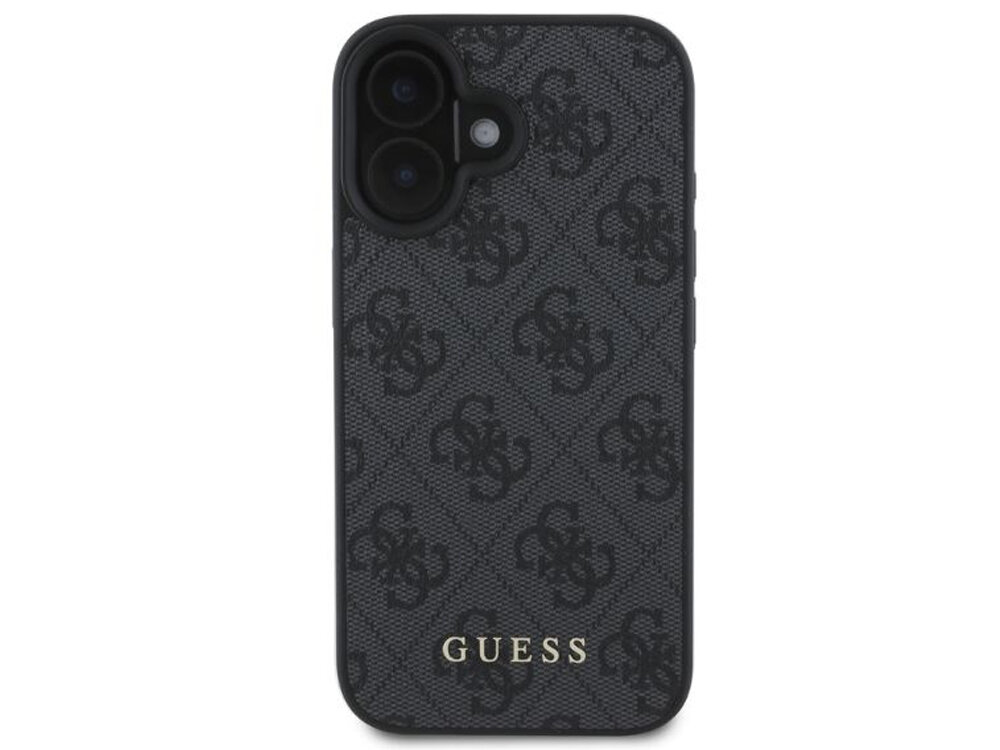 Etui GUESS 4G Classic do Apple iPhone 16 Czarny montaż ramka dopasowanie komfort