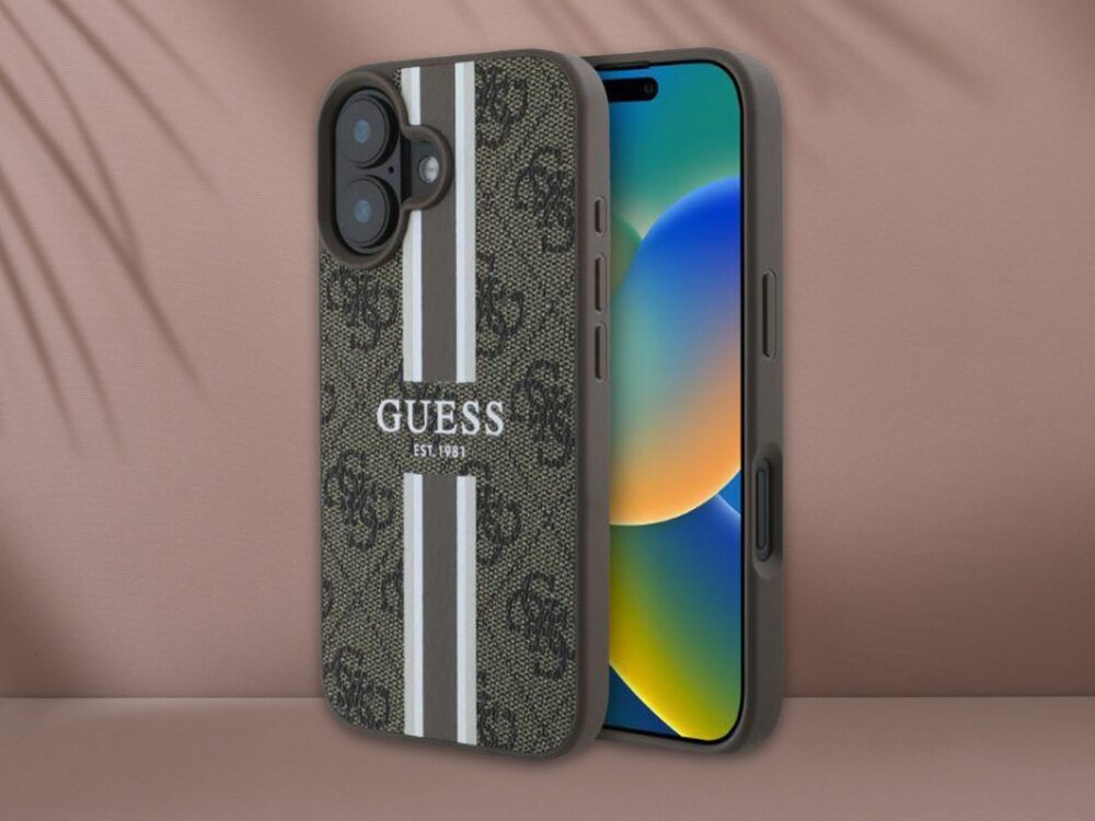 Etui Guess 4G Printed Stripes MagSafe